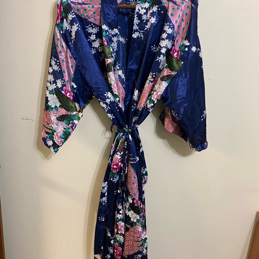 Vibrant Floral Kimono Robe